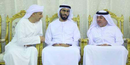 أحمد بن صقر ومحمد بن كايد وسالم بن سلطان يعزون آل العوضي - الهلال الإخباري