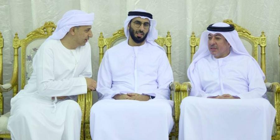 أحمد بن صقر ومحمد بن كايد وسالم بن سلطان يعزون آل العوضي - الهلال الإخباري